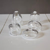 Clear Glass Bud Vases set of 5