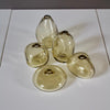 Tan Glass Bud Vases set of 5