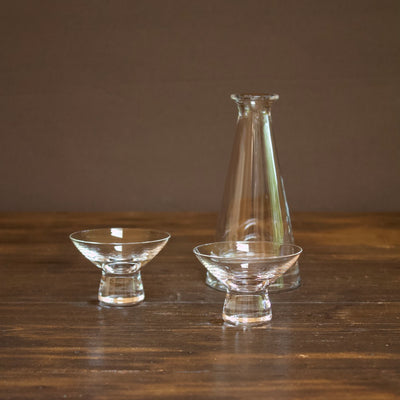 Clear Glass Sake Set 1:2＃EDO17