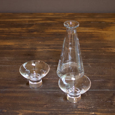 Clear Glass Sake Set 1:2＃EDO17