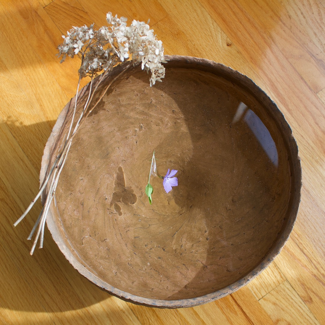 Brown Large Flower Vase #AK51