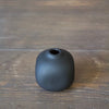 Matte Black Glass Bud Vase Cube