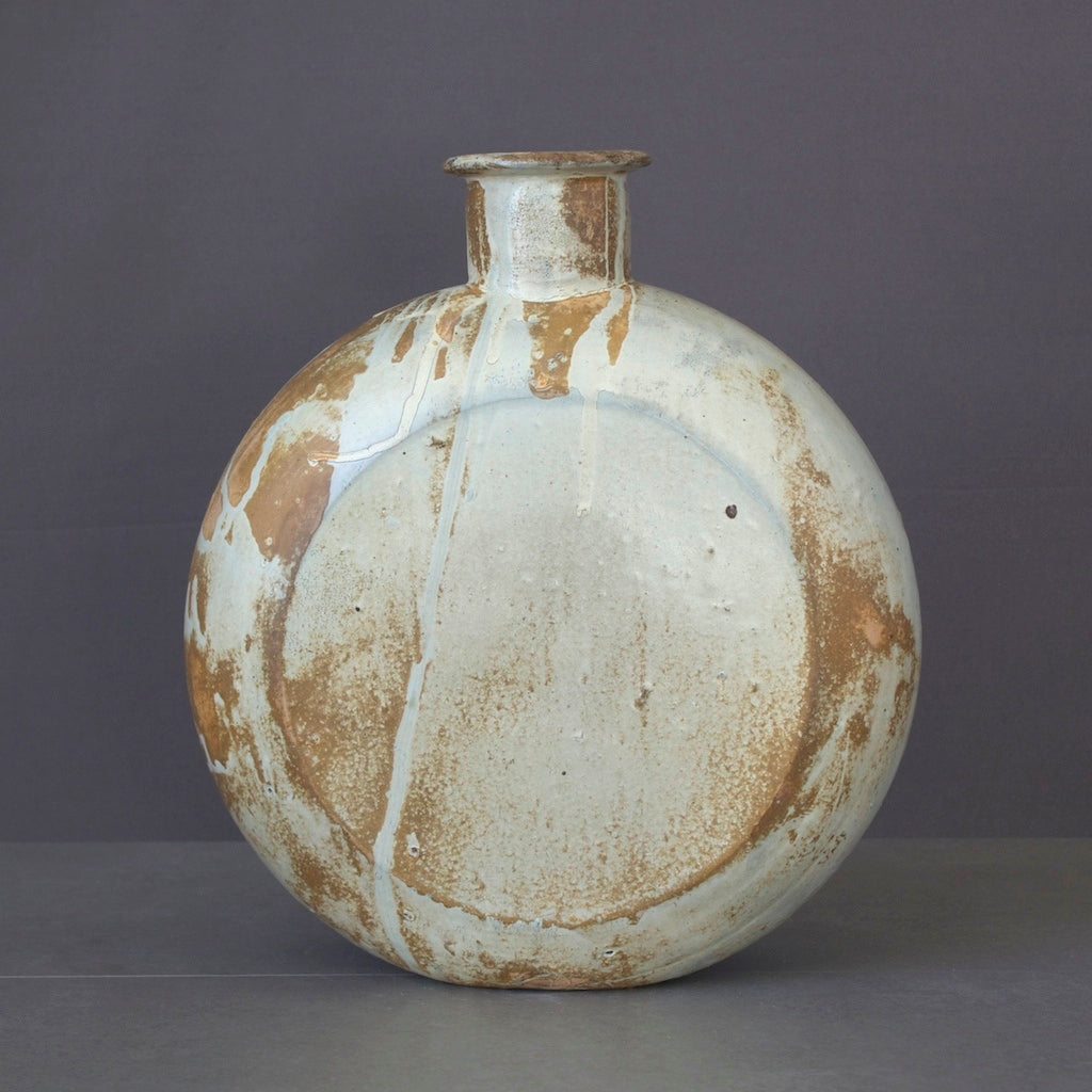 Wood Fired Pilgrim Flask Vase #SJ87