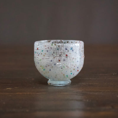 White Murrini GUINOMI Sake Cup#F41
