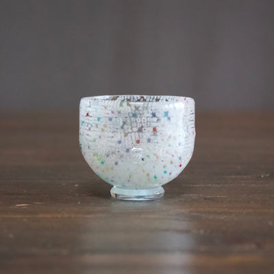 White Murrini GUINOMI Sake Cup#F41
