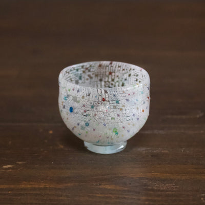 White Murrini GUINOMI Sake Cup#F41