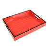 12" x15" Red Tulipwood with Black Trim Small Rectangular Tray