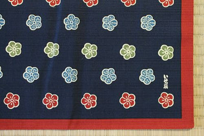 Plum Flower -Navy Blue