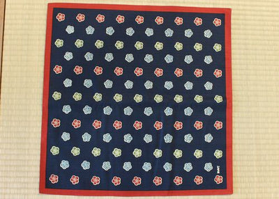 Plum Flower -Navy Blue