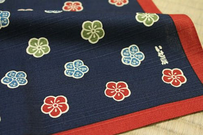 Plum Flower -Navy Blue